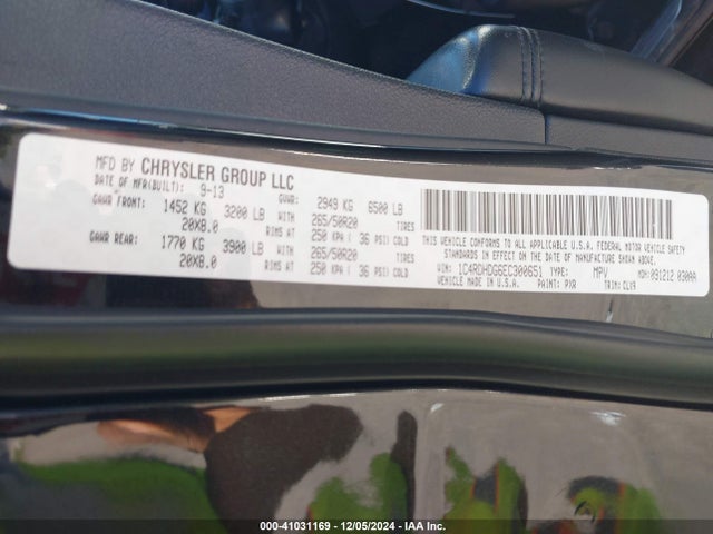 1C4RDHDG6EC300651 Dodge DURANGO LIMITED