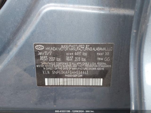 5NPE34AF5HH554463 Hyundai Sonata Sport