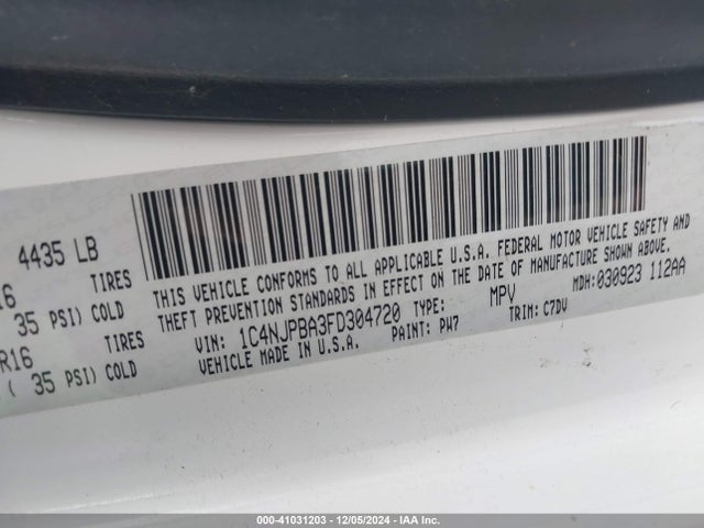 Jeep Patriot Sport 2015 1C4NJPBA3FD304720 Image 9