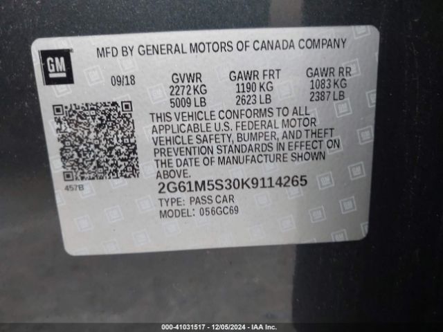 2G61M5S30K9114265 Cadillac XTS LUXURY