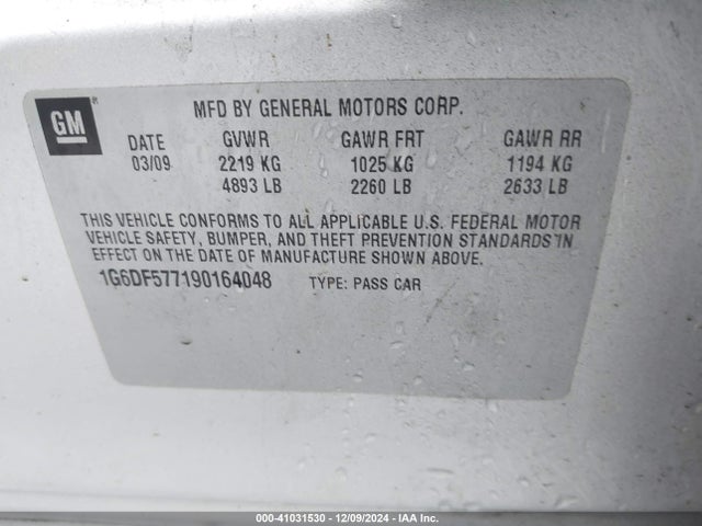 2009 CADILLAC CTS 1G6DF577190164048 Photo 8