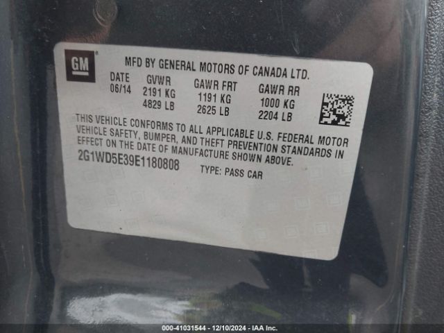 2G1WD5E39E1180808 Chevrolet IMPALA LIMITED POLICE