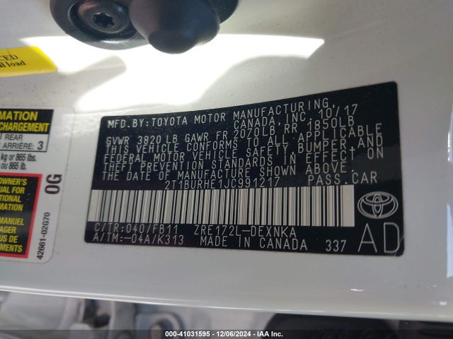 Toyota COROLLA LE 2018 2T1BURHE1JC991217 Image 9