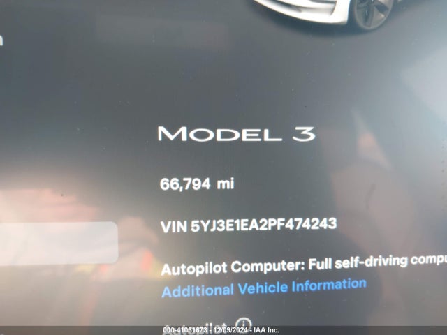 Tesla Model 3 Rear-wheel Drive 2023 5YJ3E1EA2PF474243 Image 15