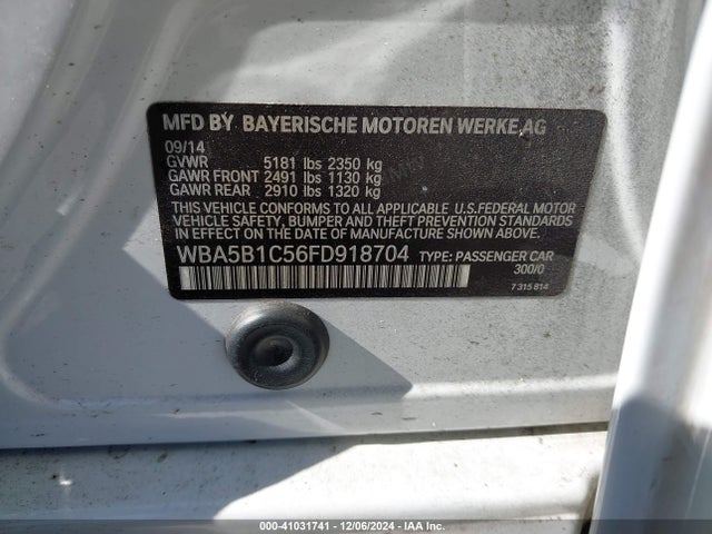 WBA5B1C56FD918704 BMW 535i
