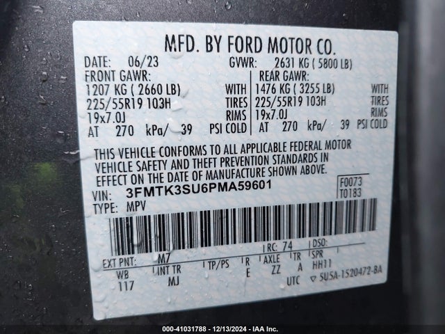 Ford Mustang Mach-e Premium 2023 3FMTK3SU6PMA59601 Image 9