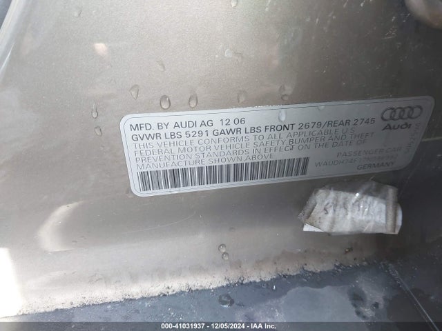 2007 AUDI A6 WAUDH74F17N096992 Photo 8