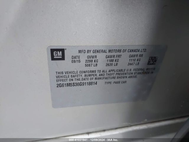 2G61M5S36G9118814 Cadillac Xts Luxury Collection