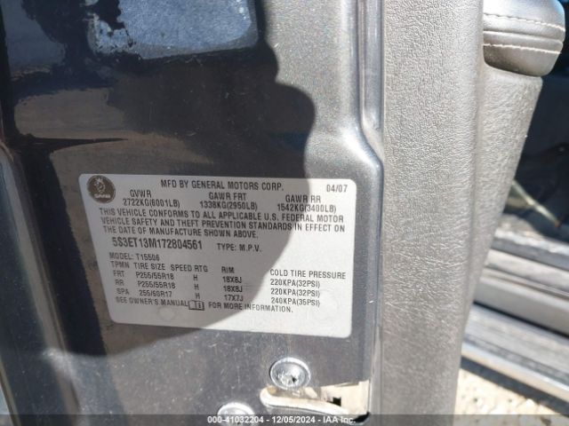 2007 SAAB 9-7X 5S3ET13M172804561 Photo 8