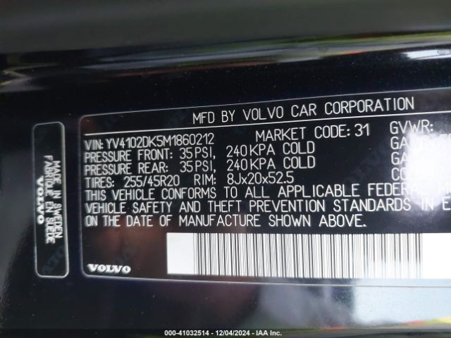 YV4102DK5M1860212 Volvo Xc60 T5 Momentum