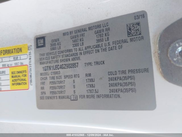 1GTN1LEC4GZ902857 GMC SIERRA 1500