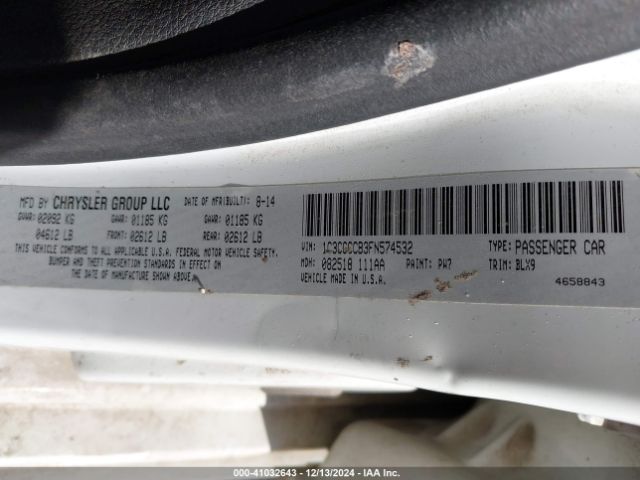 1C3CCCCB3FN574532 Chrysler 200 C