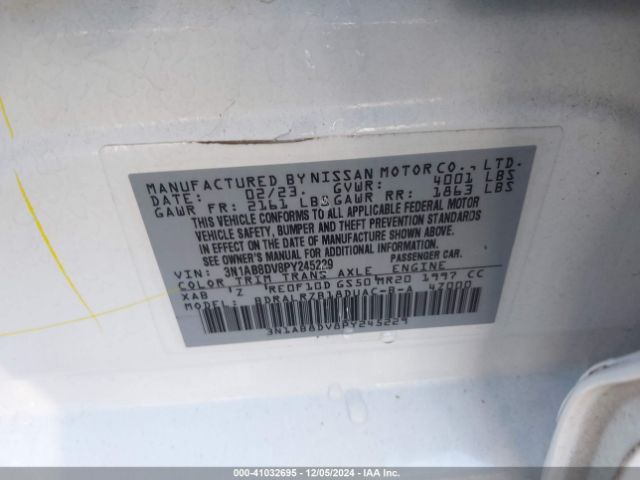 3N1AB8DV8PY245229 Nissan Sentra Sr Xtronic Cvt