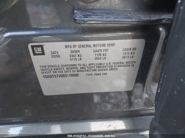 2008 CADILLAC CTS 1G6DT57V080178898 Photo 8