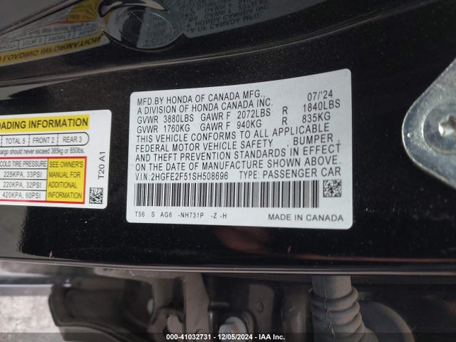 Honda Civic Sport 2025 2HGFE2F51SH508696 Image 9