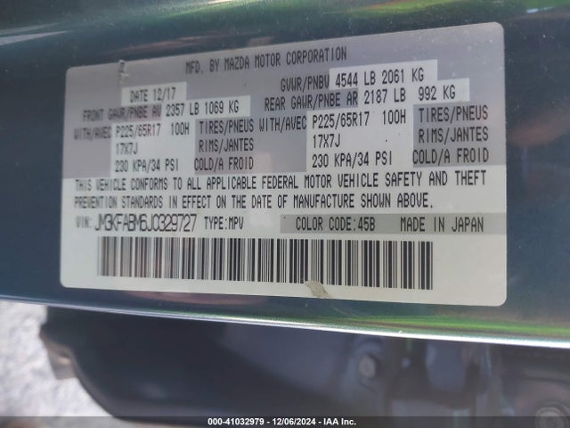 Mazda CX-5 SPORT 2018 JM3KFABM6J0329727 Image 9