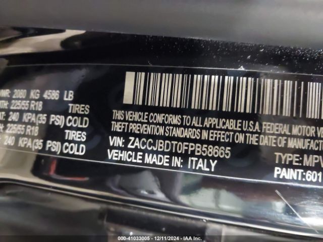 ZACCJBDT0FPB58665 Jeep Renegade Limited