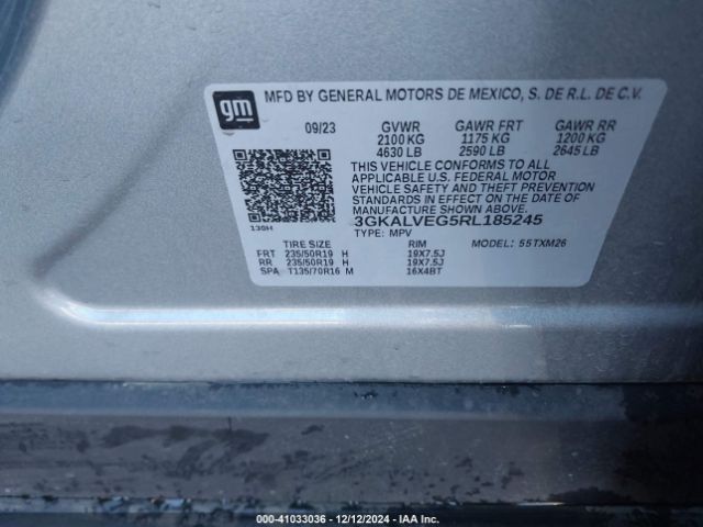 3GKALVEG5RL185245 GMC Terrain Awd Slt