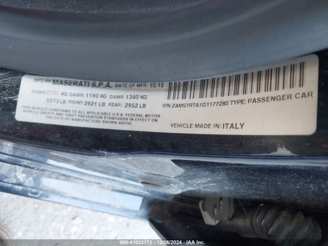ZAM57RTA1G1177280 Maserati Ghibli S Q4
