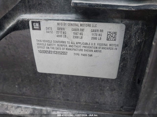 2012 CADILLAC CTS 1G6DE5E51C0152557 Photo 8
