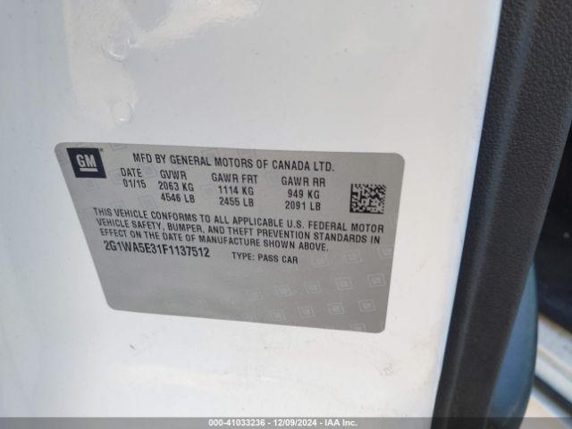 2G1WA5E31F1137512 Chevrolet Impala Limited Ls