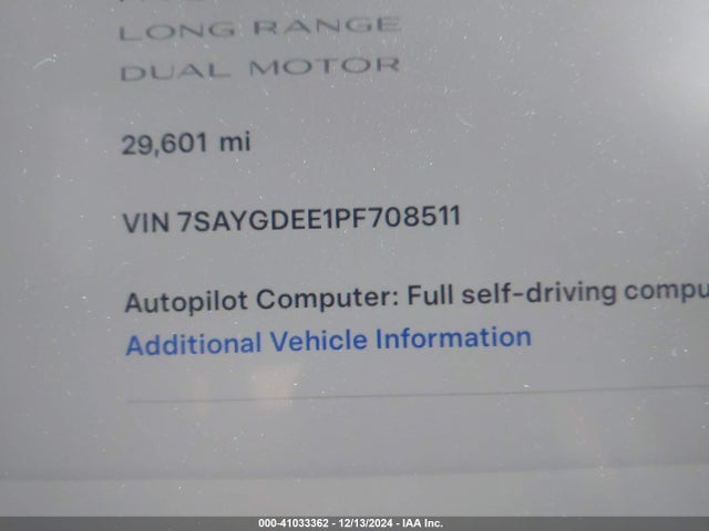 2023 TESLA MODEL Y 7SAYGDEE1PF708511 Photo 8