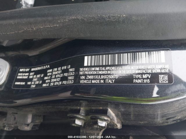 ZN661XUL8HX250673 Maserati Levante