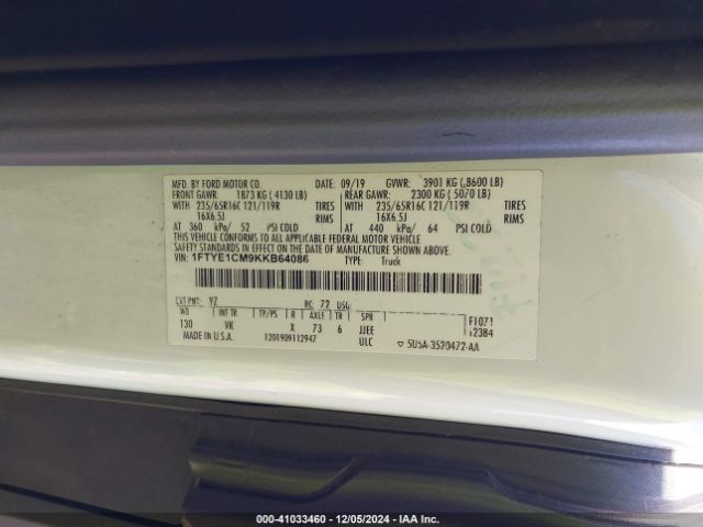 1FTYE1CM9KKB64086 Ford Transit-150