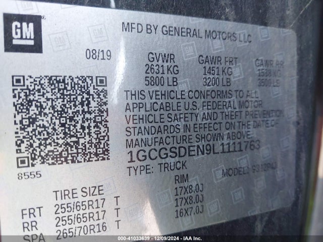 1GCGSDEN9L1111763 Chevrolet Colorado 2wd  Short Box Z71