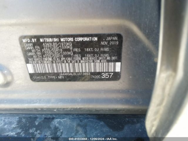 2020 MITSUBISHI OUTLANDER SPORT JA4AR3AU3LU013653 Photo 8