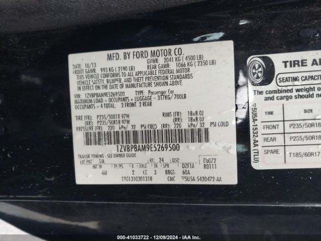 1ZVBP8AM9E5269500 Ford Mustang V6 Premium