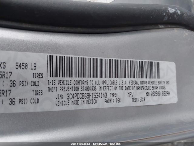 3C4PDCBG9HT534143 Dodge Journey Sxt