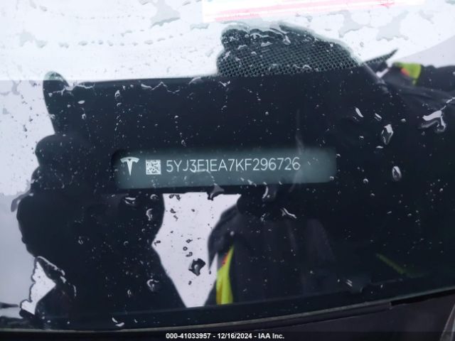 5YJ3E1EA7KF296726 Tesla Model 3 Long Range/mid Range/standard Range/standard Range Plus