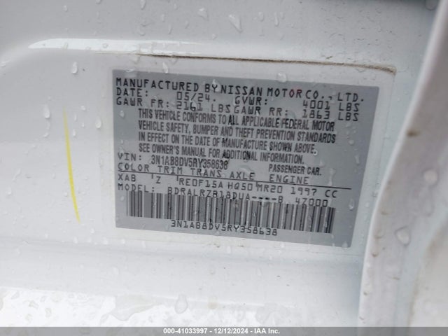 Nissan Sentra Sr Xtronic Cvt 2024 3N1AB8DV5RY358638 Image 9