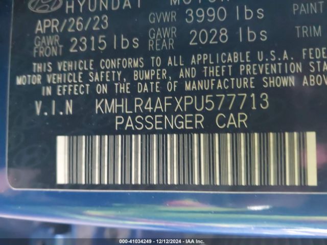 KMHLR4AFXPU577713 Hyundai Elantra N Line