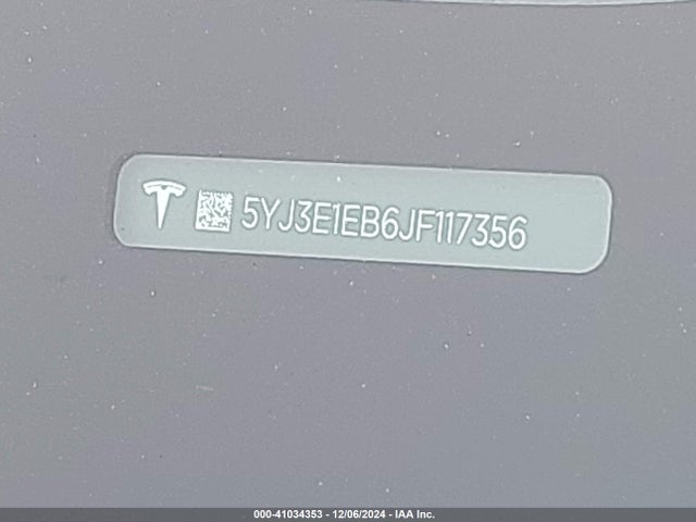 2018 TESLA MODEL 3 5YJ3E1EB6JF117356 Photo 8