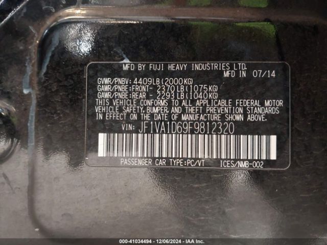 JF1VA1D69F9812320 Subaru Wrx Premium