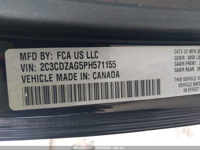 Dodge Challenger Sxt 2023 2C3CDZAG5PH571155 Image 9