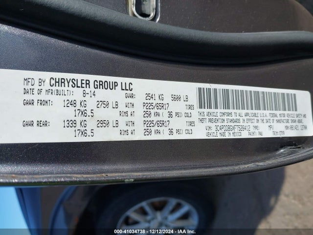 3C4PDDBGXFT526412 Dodge Journey Sxt