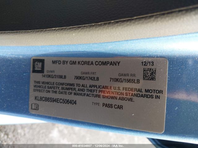 KL8CB6S94EC506404 Chevrolet Spark Ls Auto