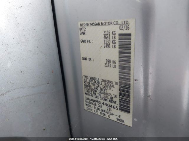 1N4AA6AP8GC440465 Nissan Maxima 3.5 Sv