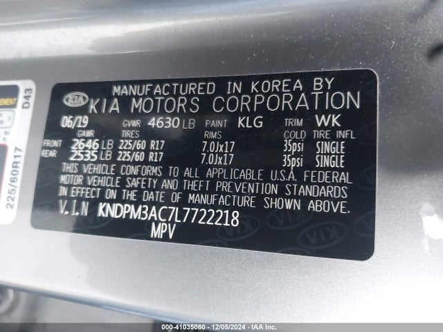 KIA Sportage Lx 2020 KNDPM3AC7L7722218 Image 9