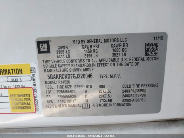 5GAKRCKD7GJ220046 Buick Enclave Premium