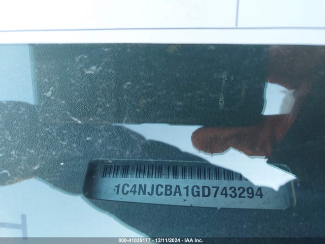 1C4NJCBA1GD743294 Jeep Compass Sport