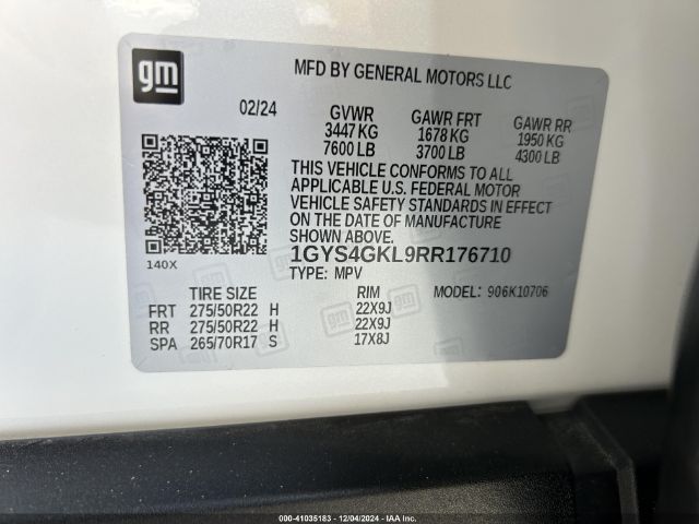 2024 CADILLAC ESCALADE 1GYS4GKL9RR176710 Photo 8