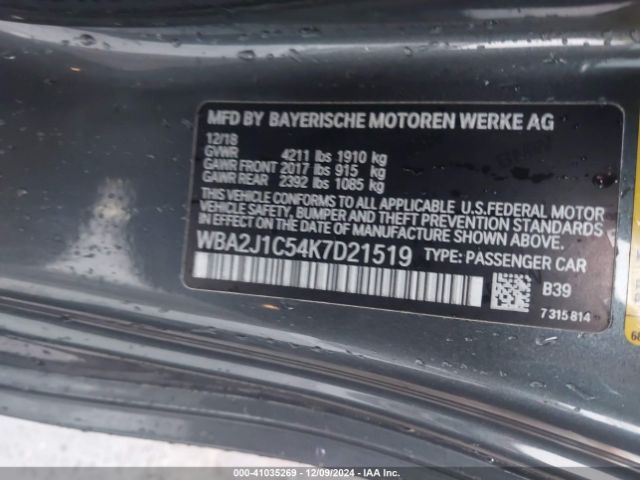 2019 BMW 230I WBA2J1C54K7D21519 Photo 8