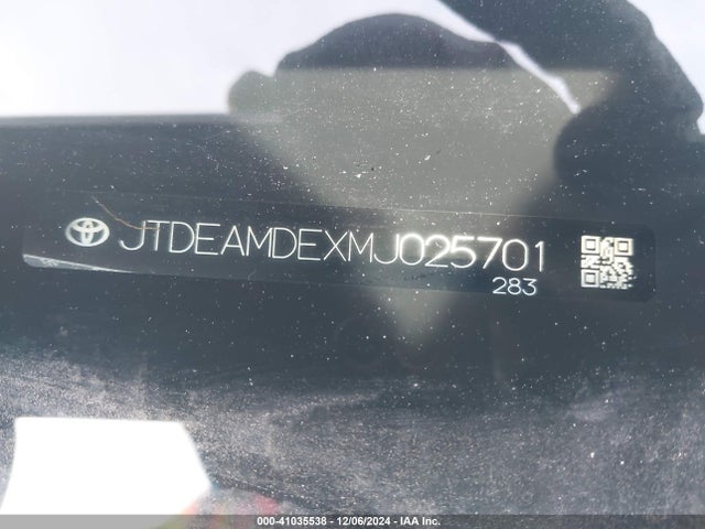 JTDEAMDEXMJ025701 Toyota Corolla Hybrid Le