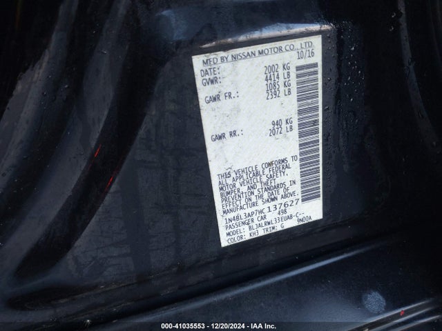 Nissan Altima 2017 1N4BL3AP7HC137627 Image 9