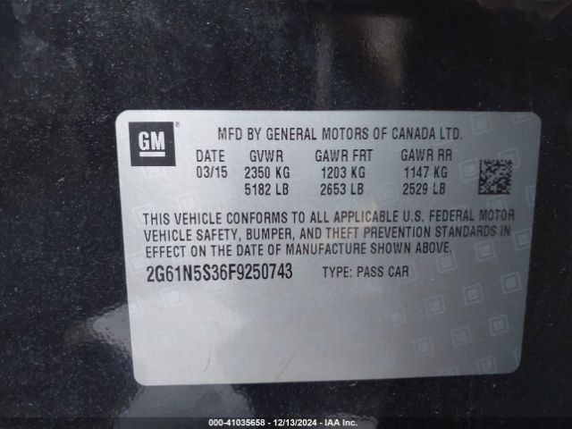 2G61N5S36F9250743 Cadillac XTS LUXURY