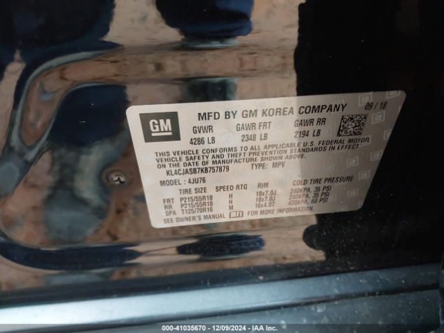KL4CJASB7KB757879 Buick Encore Fwd Preferred